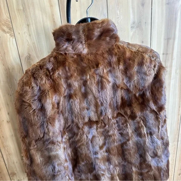 Vtg Kuhl Rich Brown Real Fur Teddy Cape for Women, Shrug, Shawl 40s 50s 60s Soft - Picture 10 of 13